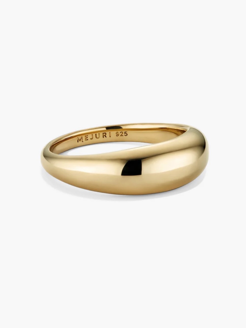 Mejuri Thin Dome Ring Gold Vermeil size 8